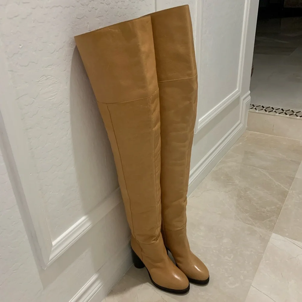 ISABEL MARANT Tan Lurna Tall Boots Size 37